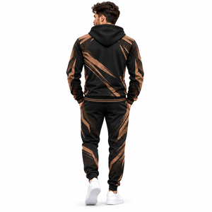 Conjunto de Chándal Sublimado de Diseño Personalizado para Hombre, Ropa Deportiva Personalizada, Chaqueta con Cremallera Completa y Pantalones, Conjuntos al por Mayor OEM - Product Image 4