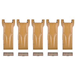 Juego de 5 Dientes de Repuesto Amarillos V17SYL V17PN con Pasadores Flexibles para Retroexcavadora - Product Image 1