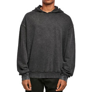 Sweat à capuche vintage pour homme de haute qualité, délavé à l'acide, avec logo personnalisé, best-seller pour l'hiver, prix raisonnable, anti-rétrécissement, motif lettres - Product Image 1
