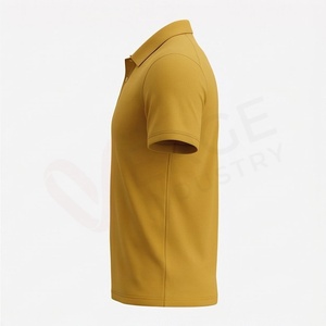 Men's <b>Navy</b> <b>Blue</b> Short Sleeve 100% Polyester Pique for <b>Shirt</b> Casual Breathable Anti-Wrinkle Regular Fit Solid Knitted Design - Product Image 3