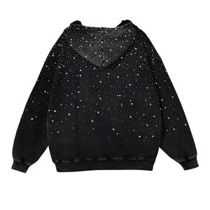 Ropa Urbana de Invierno de la Mejor Calidad, Personalizada, con Lavado Ácido, Estampado de Diamantes de Imitación, 350g, Poliéster/Algodón, Transpirable, Corte Regular - Product Image 6