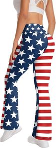 Women's Solid <b>Flared</b> <b>Yoga</b> <b>Leggings</b> High Rise Bootcut Workout Pants Spandex/Polyester Seamless - Product Image 5