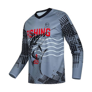 T-shirt de pêche pour homme imprimé sur mesure à prix abordable, 100 % polyester, confortable pour l'été - Product Image 1