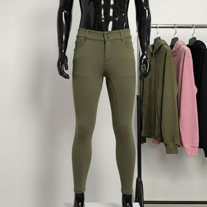 Pantalones de equitación OEM de cintura alta con agarre de silicona para entrenamiento, mallas de equitación con silicona - Product Image 2