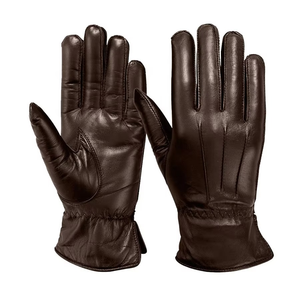 Guantes de Cuero Retro Azules Tejidos hasta la Muñeca, Térmicos, Transpirables, Ecológicos, Sin Forro, para Uso Diario en Todas las Estaciones, Estilo Sencillo, para Ciclismo - Product Image 1