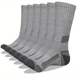 Crew Athletic <b>Socks</b> <b>Men</b> Women Breathable Knitted Sport <b>Socks</b> Black <b>White</b> Gray Solid Color Basketball Training Wear - Product Image 3