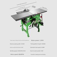 Machine à dégauchir et à raboter le bois industrielle robuste CWM 150, combinaison de machines à bois 5 en 1, spirale