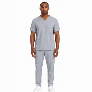 Conjunto de Uniformes Médicos para Hombre, Uniforme Personalizado para el Cuidado de la Salud, Ropa de Trabajo para Doctores y Enfermeras de Hospital, Top con Cuello en V y Pantalones, Transpirable y Flexible, Venta al Por Mayor - Product Image 3