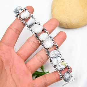 กำไลข้อมือเงินแท้ 925 ประดับโอปอลเดนไดรต์ งานแฮนด์เมด ดีไซน์หรูหรา ของขวัญสำหรับผู้หญิง - Product Image 2