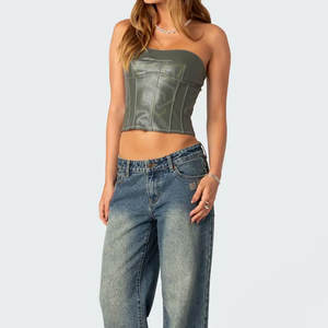 High Quality Durable Leather <b>Top</b> for Women Customized Logo OEM Service Street Wear Casual Hot Sale for Adults in Winter - Product Image 5