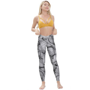 Ensemble de leggings de yoga taille mi-haute pour femme, 100 % coton et fibre de bambou, sans couture, vêtements de sport durables - Product Image 2