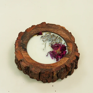 Handcrafted Wooden Bark Bowl <b>Candle</b> Rustic Natural Centerpiece Farmhouse Home Decor Gift for Wedding Holiday and Cozy Table Sett - Product Image 4