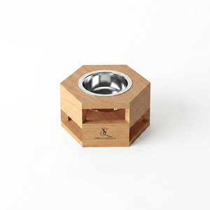 Quemador de incienso hexagonal moderno de madera, soporte creativo hueco para incienso árabe Oud con taza metálica extraíble para uso con incienso. - Product Image 1