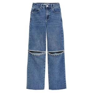 Nouveau Jean Homme Taille Mi-Haute Élastique Coupe Droite Vintage Hip Hop 100% Coton Lavage Uni Blanc Briques Denim Distressed Clair Foncé - Product Image 4