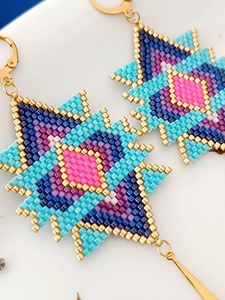 Pendientes de Cuentas con Acabado Transparente, Pendientes de Cuentas de Estilo Transparente, Pendientes de Cuentas con Acabado Liso, Venta al por Mayor de Fábrica Personalizada - Product Image 2