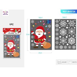 Pegatinas Adhesivas para Ventanas de Navidad, Doble Cara, Tarjeta de Regalo para Maestros, Oferta Relámpago, 12 Piezas, Regalos Económicos para Navidad - Product Image 1