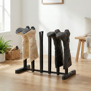 MIT Modern Design Metal DIY Foldable Iron Boot Organizer Durable Portable Freestanding Home <b>Storage</b> Furniture Entryway 11 Pair - Product Image 2