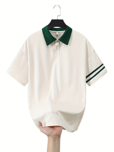 Chemise de golf en coton pour homme, style décontracté, personnalisable, respirante, en piqué, à manches courtes, couleur unie, fabriquée au Bangladesh - Product Image 3