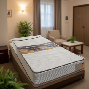 Matelas en mousse pliable Queen Size de 4 pouces d'épaisseur, confortable, avec tissu matelassé, pour la maison, l'hôtel ou l'auberge - Product Image 3