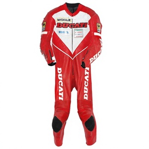 Traje de Carreras WSBK Carl Fogarty Ducati 1 Pieza de Cuero Vacuno/Canguro para Moto de Pista/Conducción/Monos/Mono de Motociclista para Nivel Profesional - Product Image 1