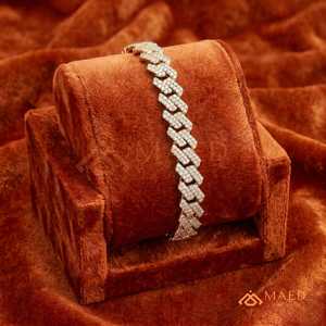 สร้อยข้อมือโซ่ทองคำประดับมอสซาไนต์ ดีไซน์หรูหราสไตล์นิวยอร์ก เหมาะเป็นของขวัญสุดหรู ใช้ได้ทุกวัน - Product Image 1