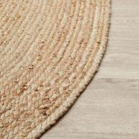 Tapis ovale en jute écologique, tissé en fibres naturelles, pour chambre, salle à manger, entrée