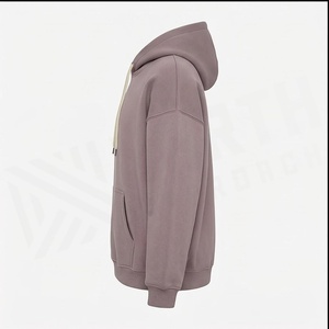 North Approach Oversized Hoodie Unisex Cotton French Terry Hooded Sweatshirt With Front Pocket Casual Autumn Wear - Product Image 3