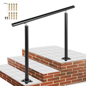 Kit de rampe d'escalier extérieur en aluminium noir à angle réglable de 3 pieds pour 1 à 3 marches, dispositifs d'aide pour personnes âgées - Product Image 1