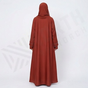 ชุดกิโมโนแบบ OEM ปี 2025 เสื้อคลุมอาบายะ ผ้าโพลีเอสเตอร์เนื้อนุ่ม ยืดหยุ่นสูง หนาขึ้น สำหรับผู้หญิงมุสลิม คอวี แขนยาว เหมาะสำหรับงานปาร์ตี้ รอมฎอน งานแต่งงาน - Product Image 2