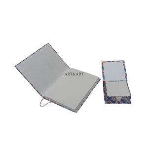 Hermoso regalo indio hecho a mano para alguien, conjunto de diario y bloc de notas cubiertos de tela de algodón para escribir en el diario. - Product Image 5