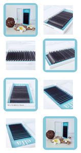 100% extensiones de pestañas de volumen completo de fibra HY LON negras hechas a mano con Natural Soft CC Curl Mega Matte Premium Lash Supplies - Product Image 3