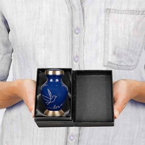 Traditional Aluminum <b>Keepsake</b> Funeral Urn <b>Memorial</b> Ash Container Crafted With Refined Smooth Finish And Secure Closure - Product Image 1