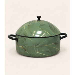 Olla Térmica Moderna Ecológica de Acero Inoxidable al por Mayor con Diseño Personalizado de Hojas Tropicales Verdes, Apta para Lavavajillas - Product Image 1