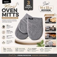 Mini-gants de cuisine pour four |   Maniques de cuisine matelassées en coton résistantes à la chaleur |   Gants de cuisine pour la pâtisserie, la cuisson et le barbecue |   Boucle de suspension facile à utiliser, antidérapante