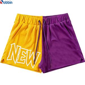 New Arrival Comfortable Men's <b>Clothing</b> Mesh Men's Shorts 3D Embroidered Letter Print Drawstring Design Men's Gym Shorts - Product Image 5