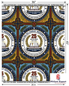 Fournisseur et fabricant de tissus en coton imprimé africain de qualité supérieure, OEM, uniformes pour les cérémonies religieuses, les anniversaires, les congrès, Ghana, Nigéria, Kenya - Product Image 1