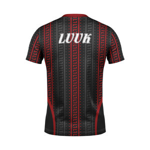 Camiseta de Manga Corta para Hombre, Personalizada al por Mayor, con Estampado Geométrico por Sublimación, Transpirable, Informal, Cuello en V - Product Image 6