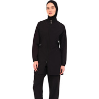 Premium Müslüman Mayo Plaj Giysisi Kadınlar İçin Mütevazı Lüks Özel Etiketli 2 Parça Burkini Yüksek Bel İslami Baskılı Ön