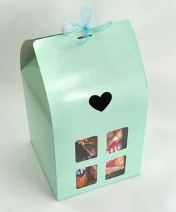 กล่องช็อกโกแลตพิมพ์ลายตามสั่งคุณภาพสูง พร้อมหูหิ้วและหน้าต่างแบบกระท่อม ราคาประหยัด - Product Image 1