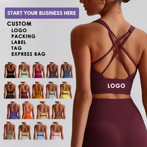 SHINBENE personnalisé femmes basique Double doublé col en V débardeurs dames entraînement Fitness athlétique Singlet - Product Image 4