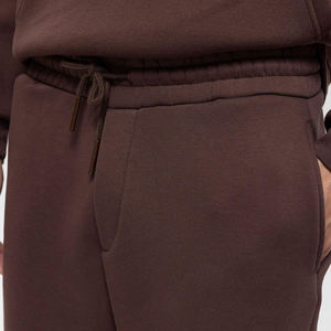 VIBE SEWN Survêtement d'hiver pour homme, marron, coupe-vent, design 2-en-1, manches longues, couleur unie, décontracté, coupe régulière, sweat-shirt et pantalon - Product Image 5