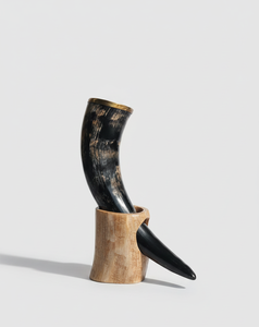 แก้วน้ำวัวทำมือจากเขาควาย แก้วเบียร์ทรงวิกิ้งค์ สไตล์ยุคกลาง - Product Image 1