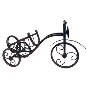 Soporte para Botellas de Vino de Metal Hecho a Mano al por Mayor, Diseño Rústico Elegante, Capacidad de 5L, Soporte para Botellas para Bar en Casa, Alta Calidad - Product Image 2
