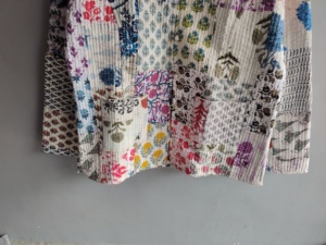 Quilted <b>Patchwork</b> <b>Jacket</b> Women's Mandarin Collar Full Sleeve Cotton Spring Style Regular Length Printed Design Gift For Her - Product Image 5