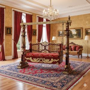 Balançoire en bois de teck au design moderne, sculptée à la main, pour salon, personnalisable, Oonjal, prix usine professionnel, vente aux États-Unis - Product Image 6