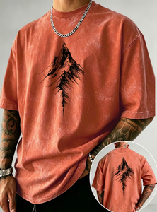 T-shirt Homme Oversize en Jersey Délavé au Sable 100% Coton 320g, Manches Courtes, Col Rond, Effet Vieilli Vintage, Couleur Unie, Style Streetwear - Product Image 6