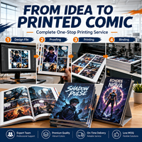 Impression de bandes dessinées personnalisées, finitions de couverture premium, mat, brillant, vernis UV sélectif, gaufrage, OEM, ODM