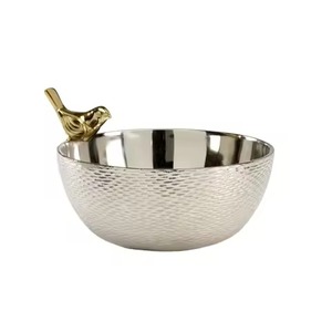 Bol à fruits secs élégant en métal, plat de service décoratif pour la table, cadeau pour la maison, les mariages et les fêtes - Product Image 1