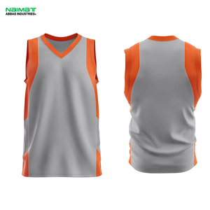 Uniforme de Baloncesto Holgado de Poliéster, Jersey Duradero para Práctica en Cancha, Cuello en V con Contraste de Color, Ropa Deportiva de Malla - Product Image 1