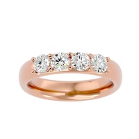 Anillo Unisex Elegante de Alta Demanda con Acabado Chapado en Oro de 14K, Certificado IGI, para Compromiso, Aniversario, Uso Diario - Precio con Descuento